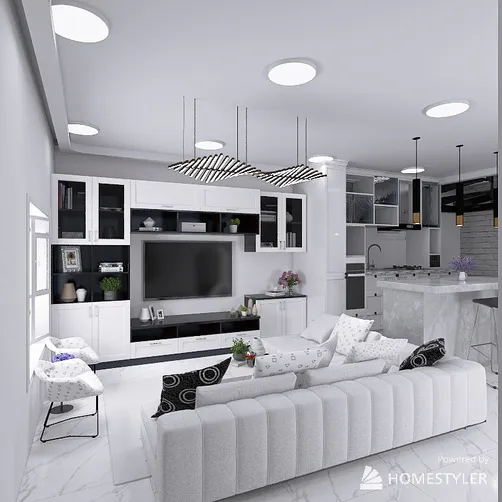 COMBINED LIVING AND KITCHEN