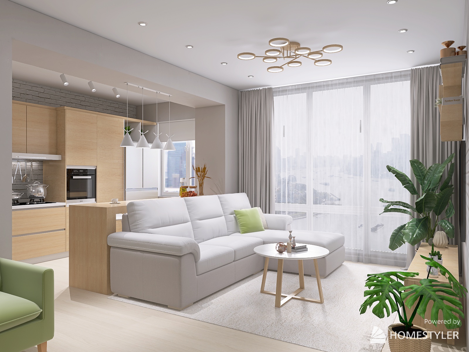 студия в скандинавском стиле