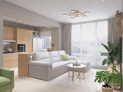 студия в скандинавском стиле