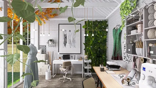 Fashion designer's office