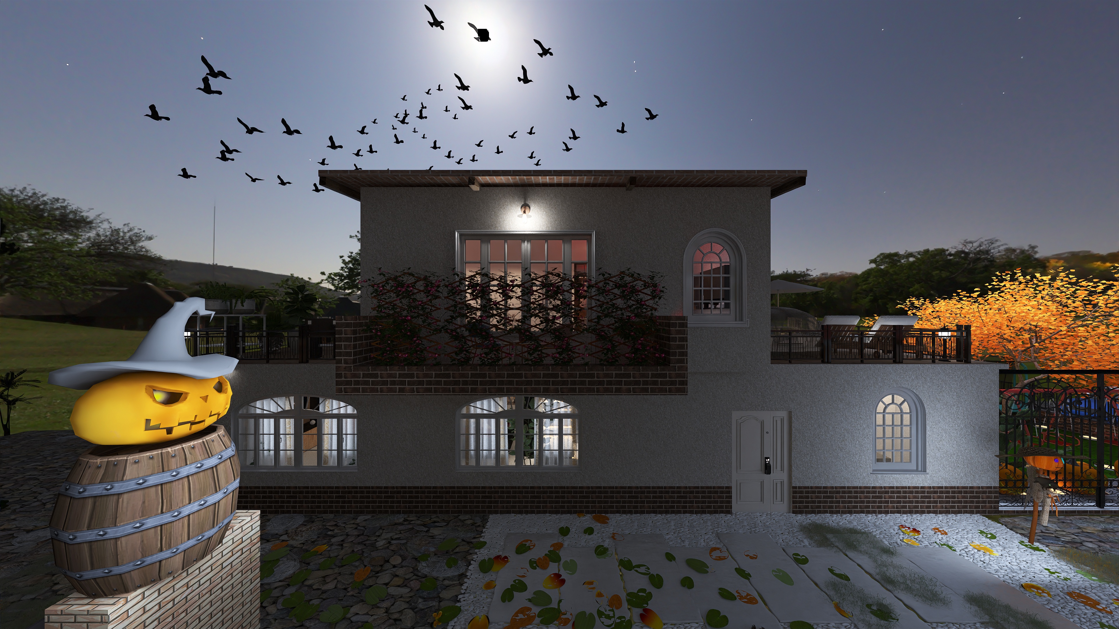 Halloween horror in a little town 👻👻👻💀💀💀🤡🤡🤡🎃🎃🎃