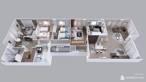 Professional interior design created with Homestyler 3D design software