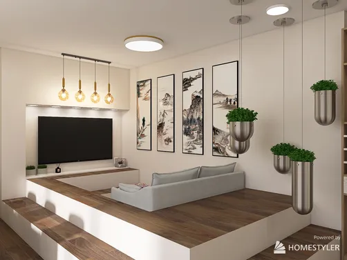 Living room with Sunken Space