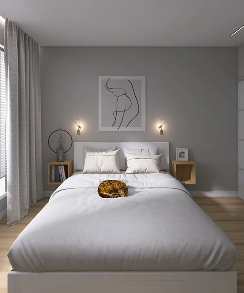 A Minimalist Bedroom for a Young Woman