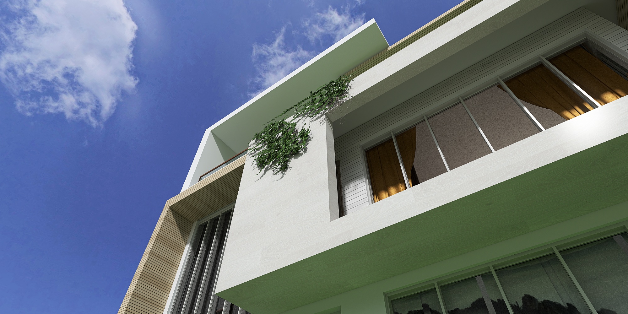 A House on Slope with Open Basement