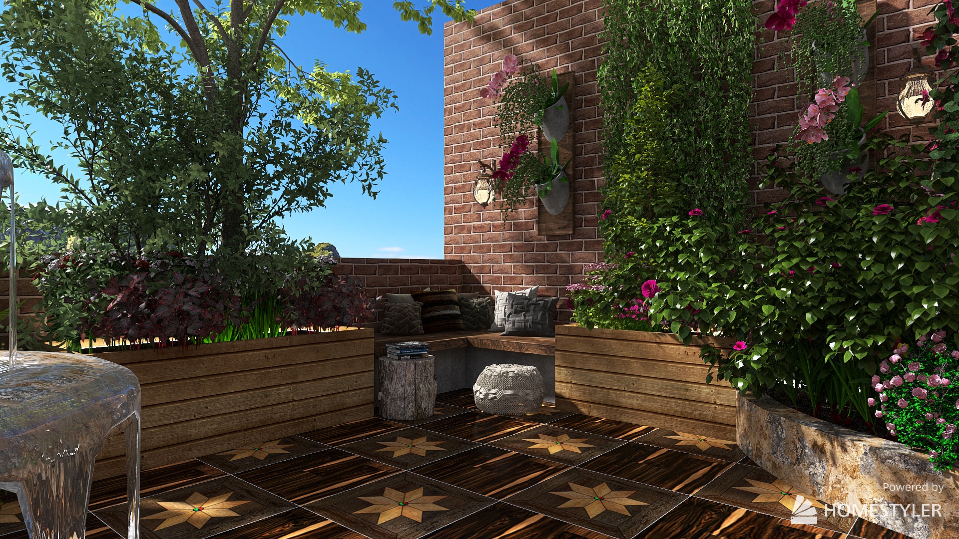 Industrial inspired roof garden
