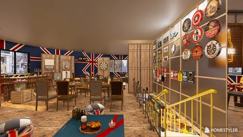 Color bar and english pub