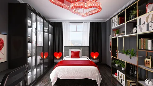 Heart & Racecar Bedrooms