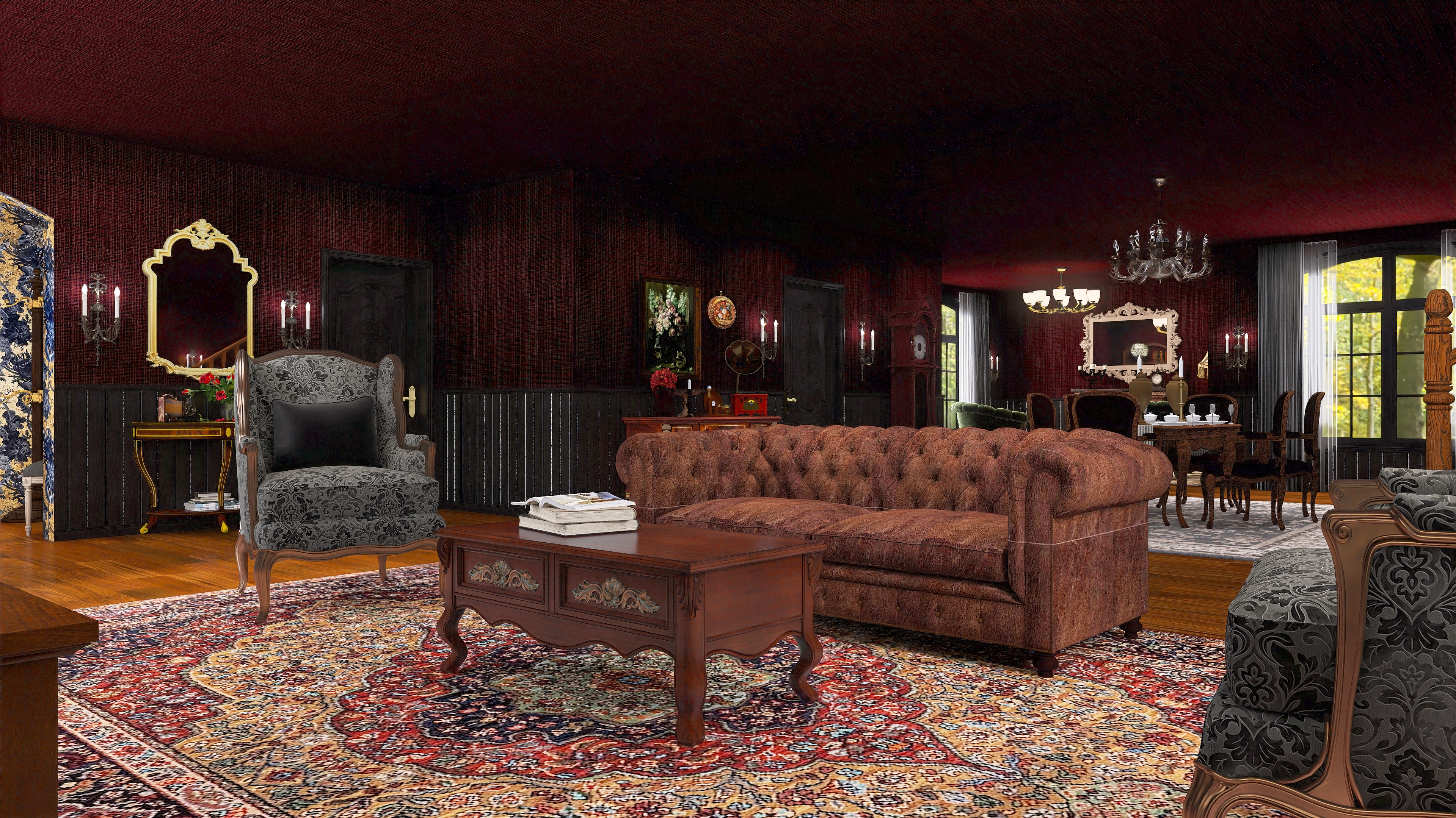 Dark Academia Interior