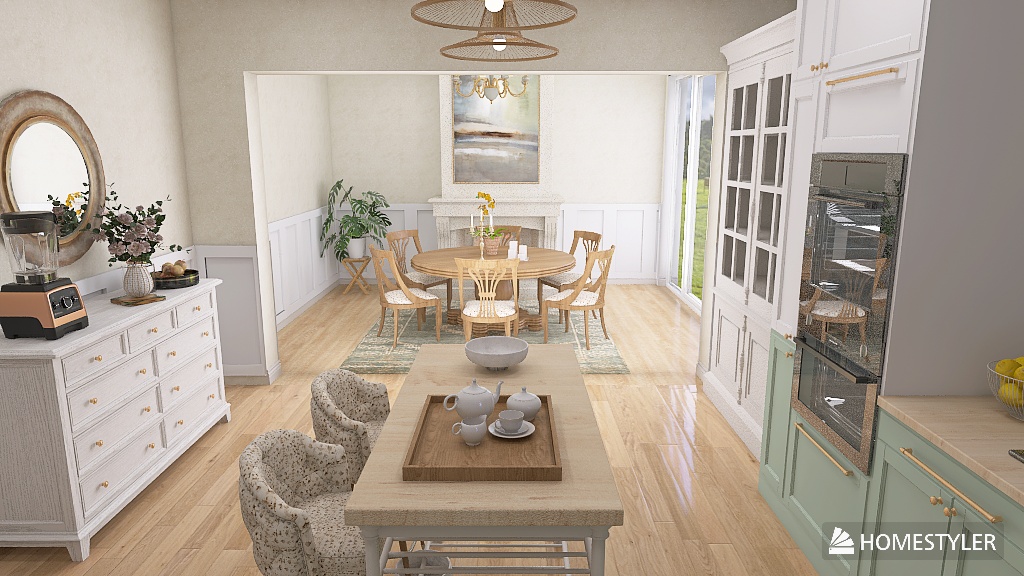 Farmhouse Kitchen and Dining Room