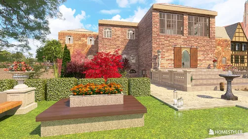 Retro-Garden in Villa