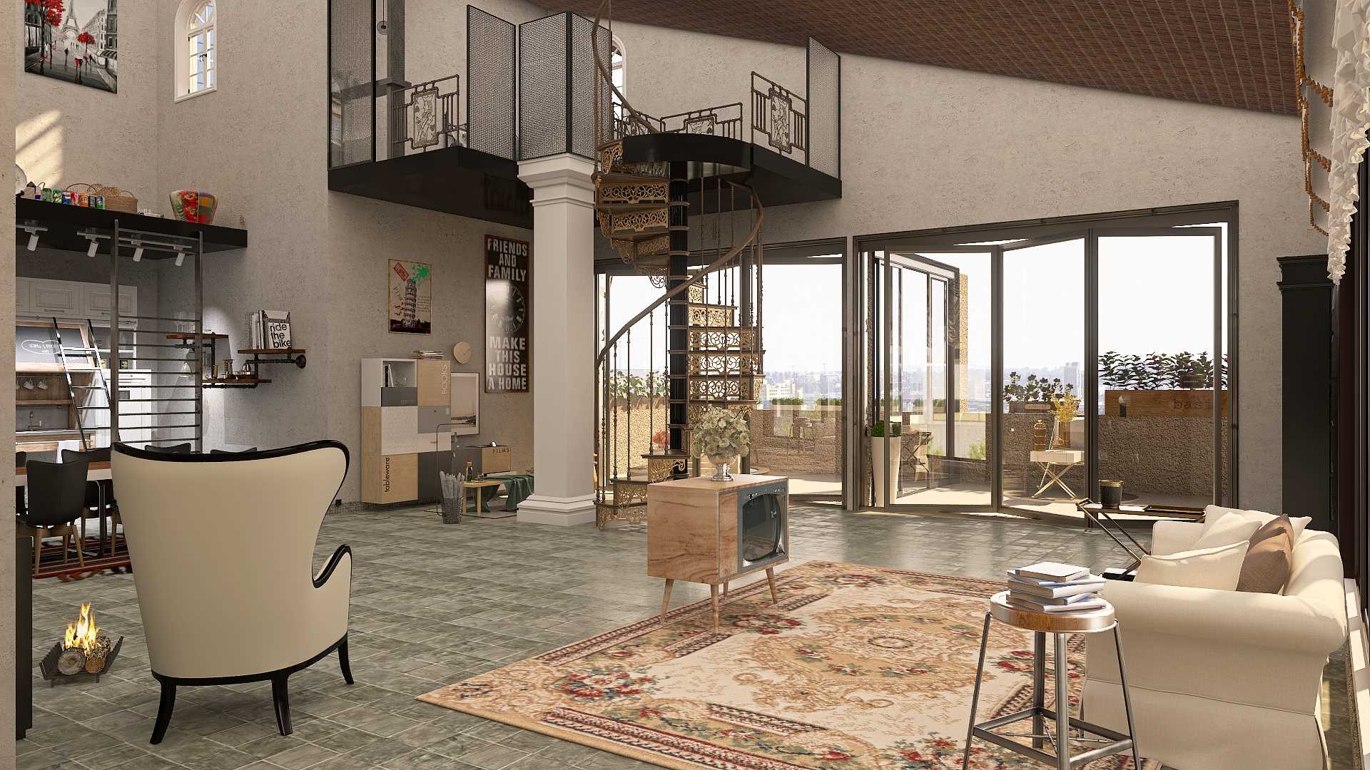 Penthouse loft Open Space