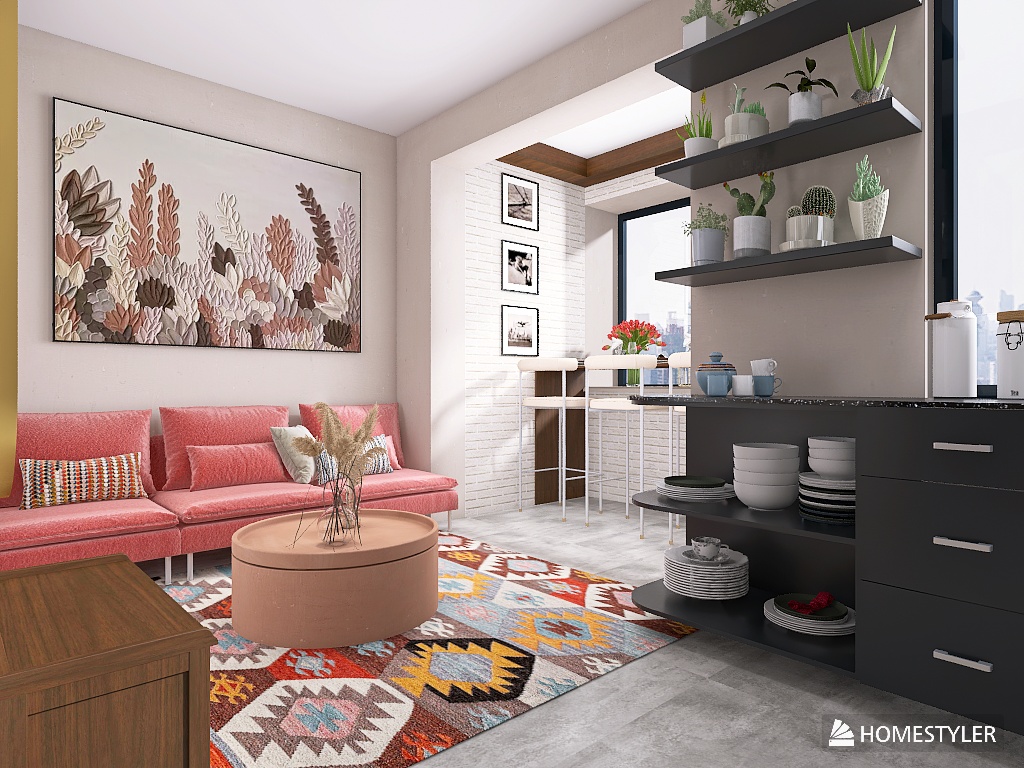 Boho Industrial Tiny apartment