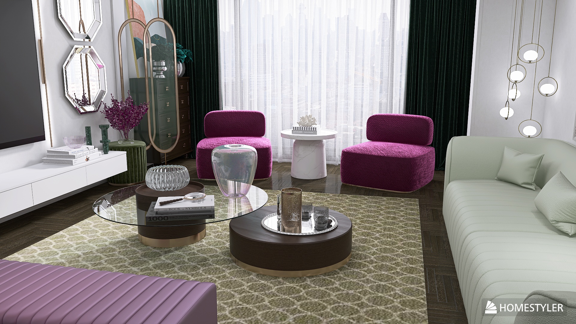 Purple-green concept house