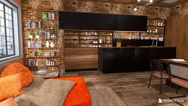 loft cuisine et salon