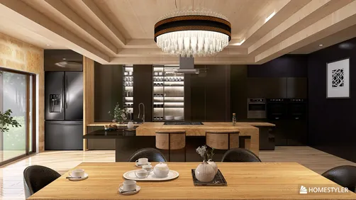 Cuisine ouverte sur salle à manger