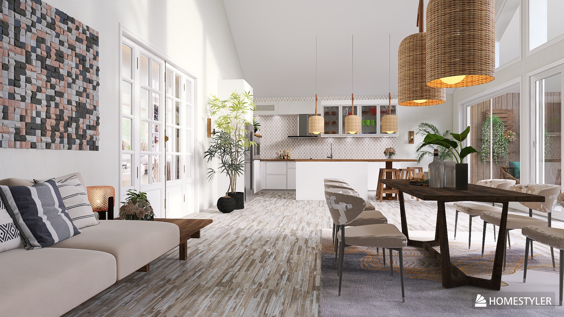 Open floorplan kitchen/dining