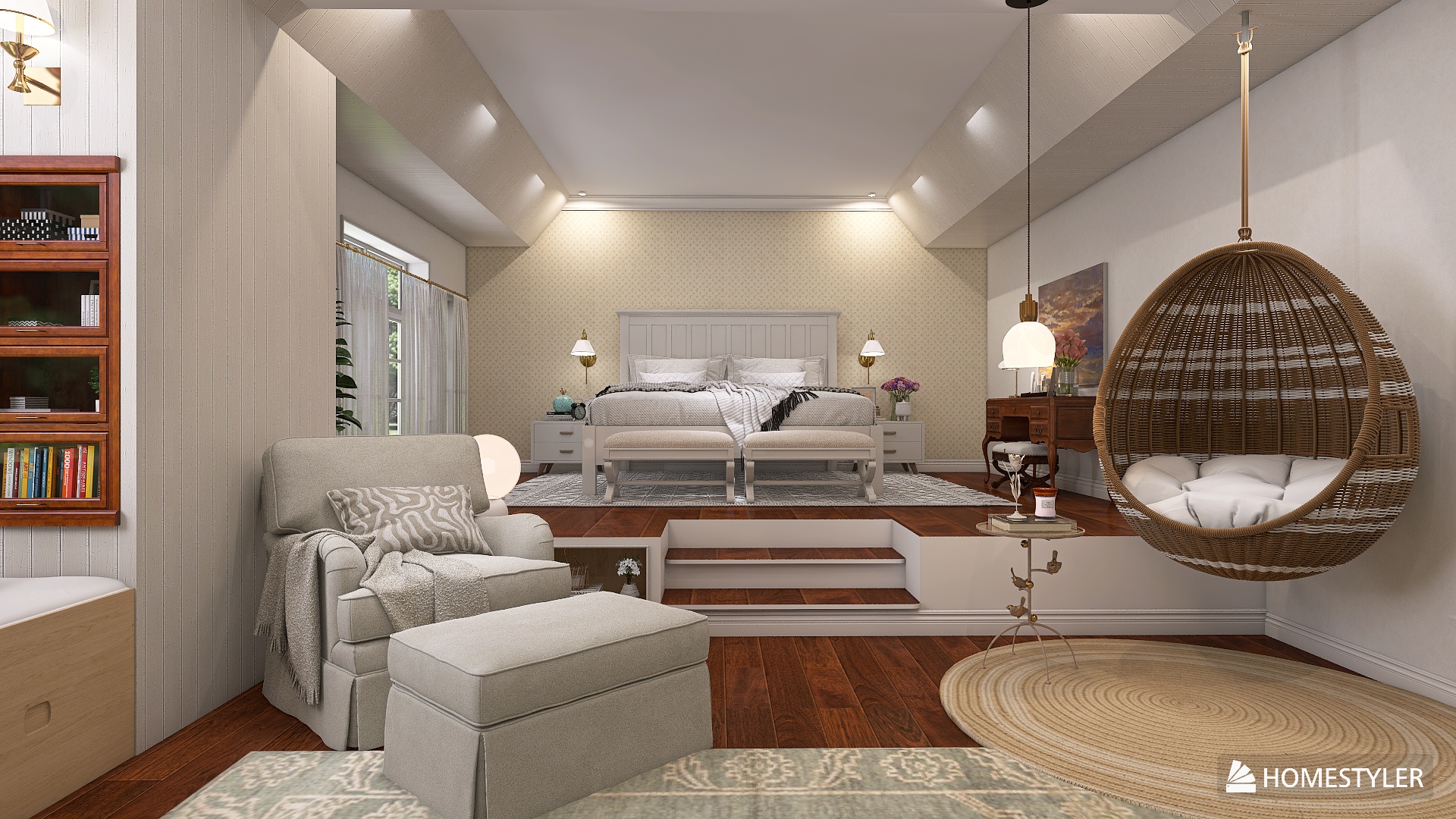 refuge in attic | Guest Retreat Bedroom (2)