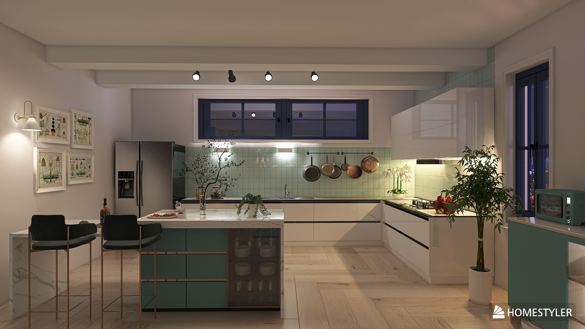 Open plan kitchen and Dining