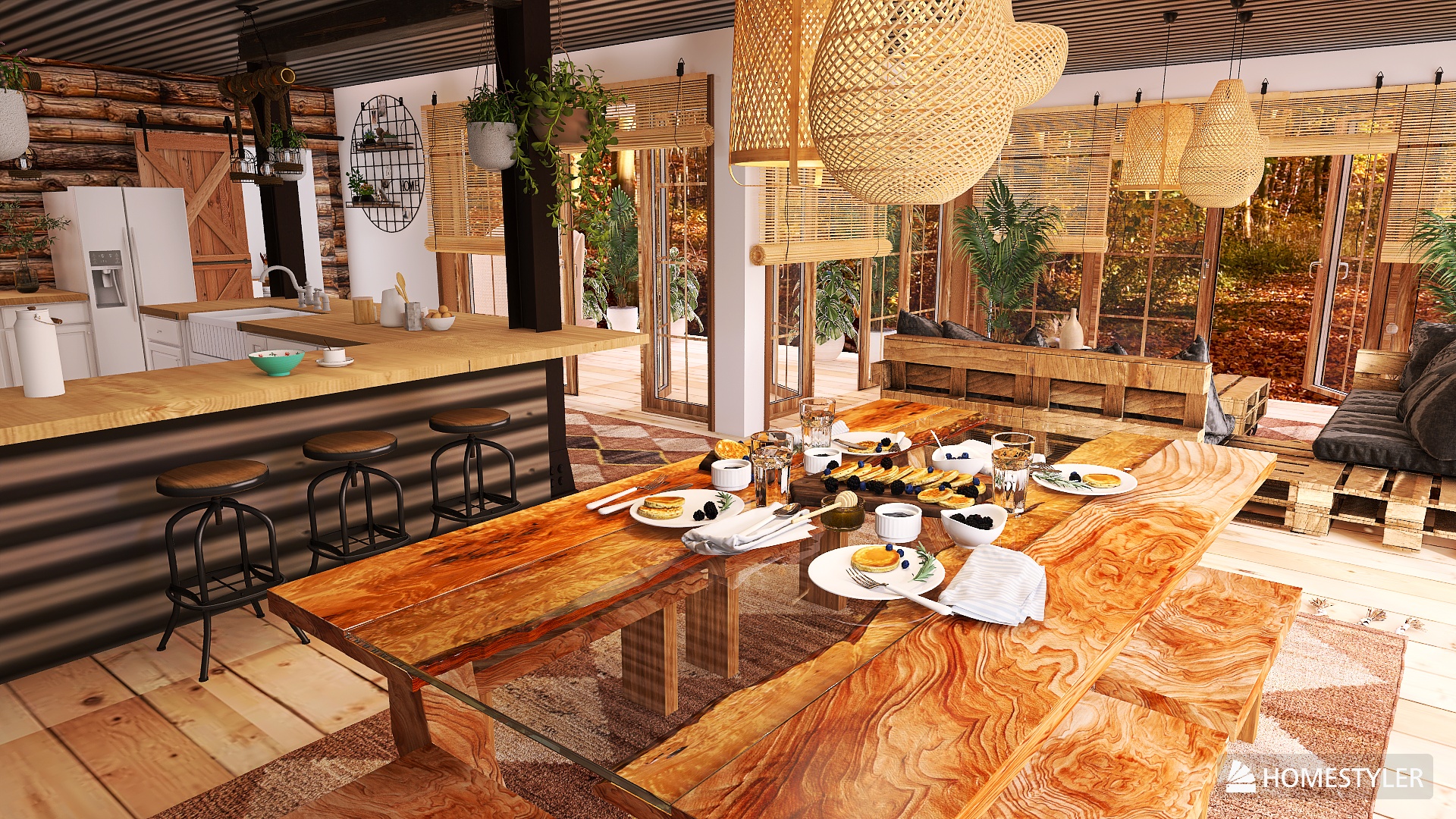 open plan Kitchen and Dining for web