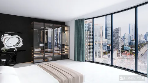 Modern Bedroom Over New York