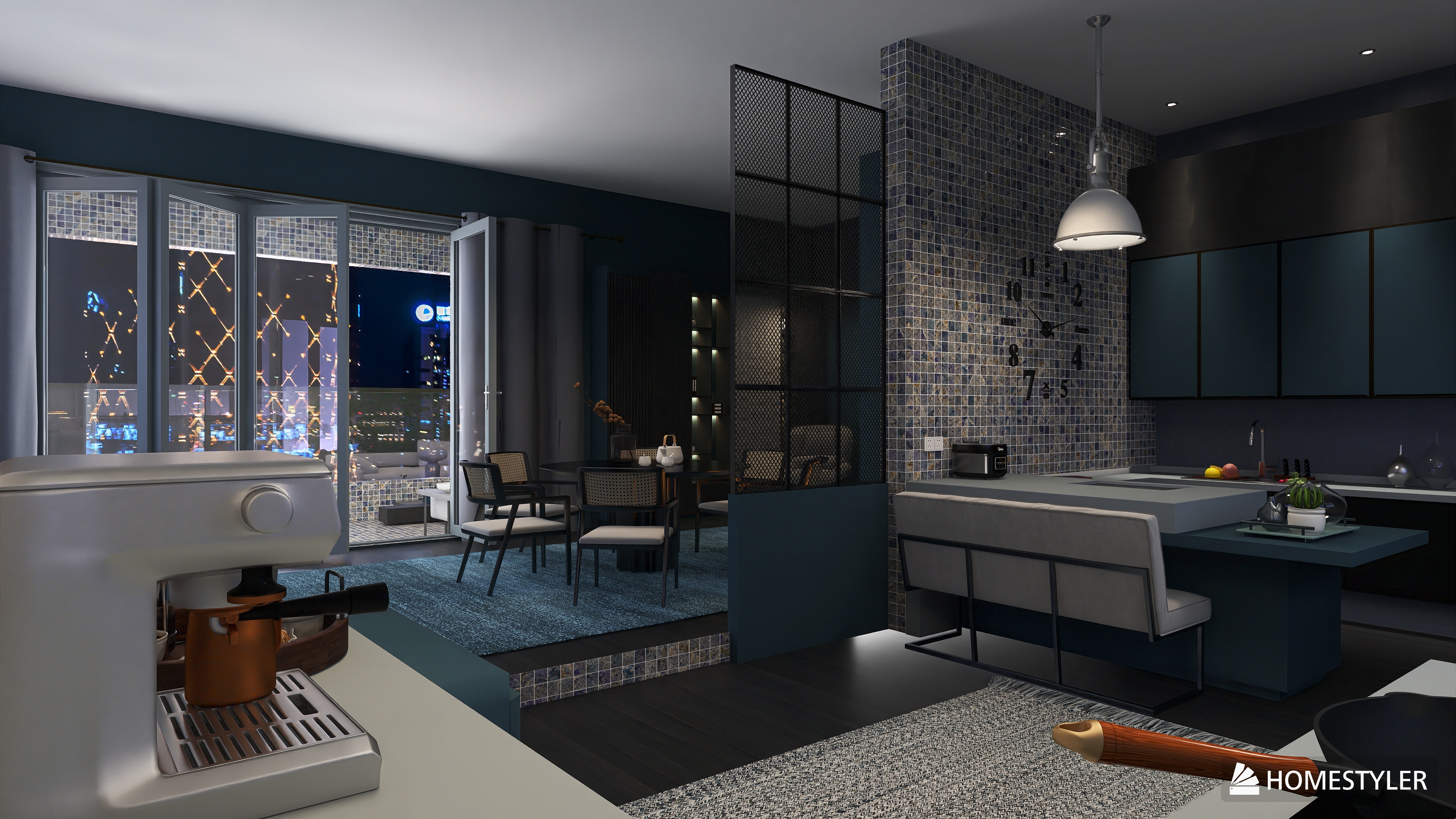 Moody Blues -   Open plan kitchen diner 