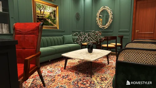 Dark Academia Living room