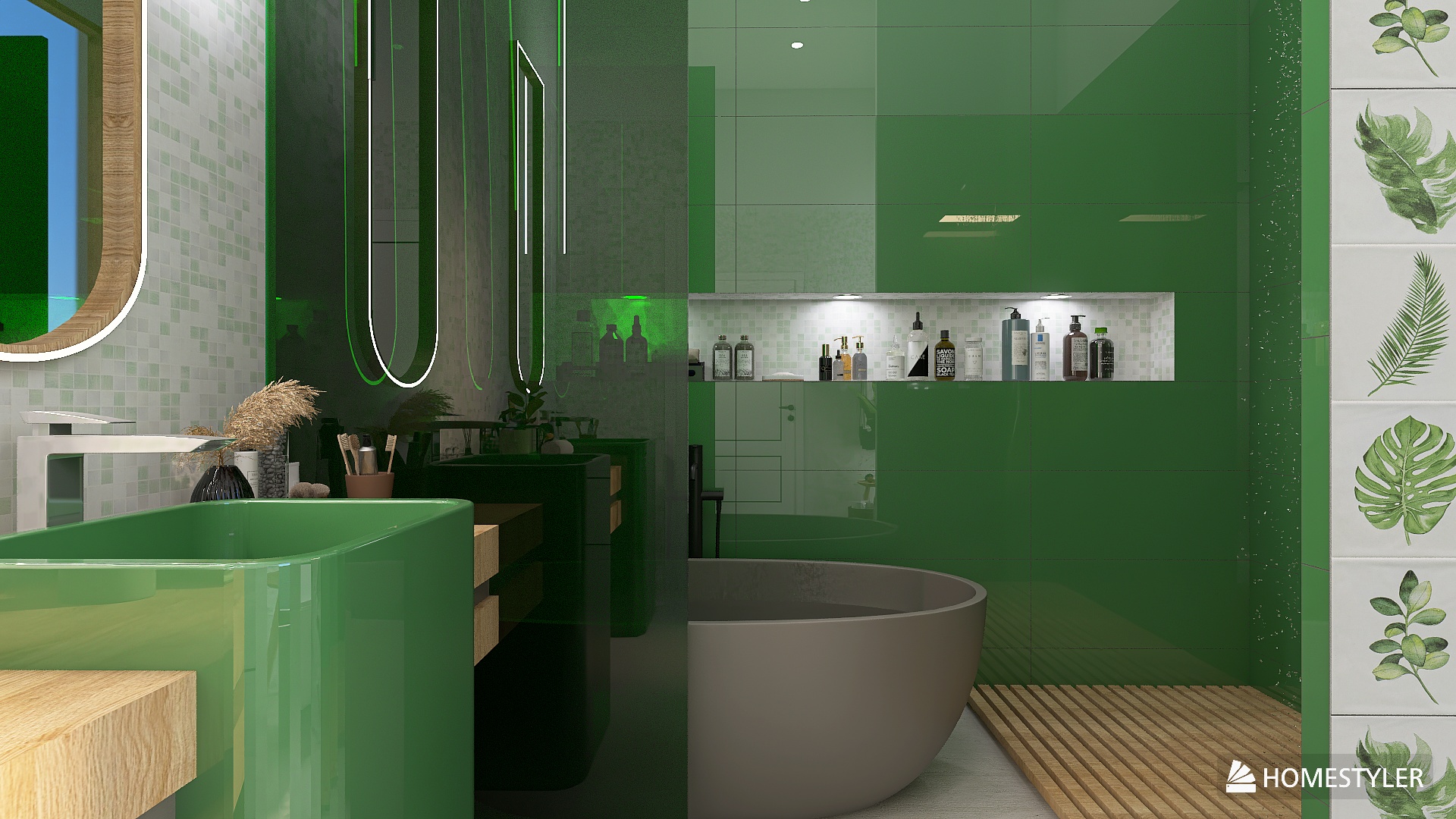 Green bathroom