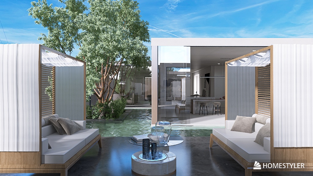 Charming modern house open to the garden