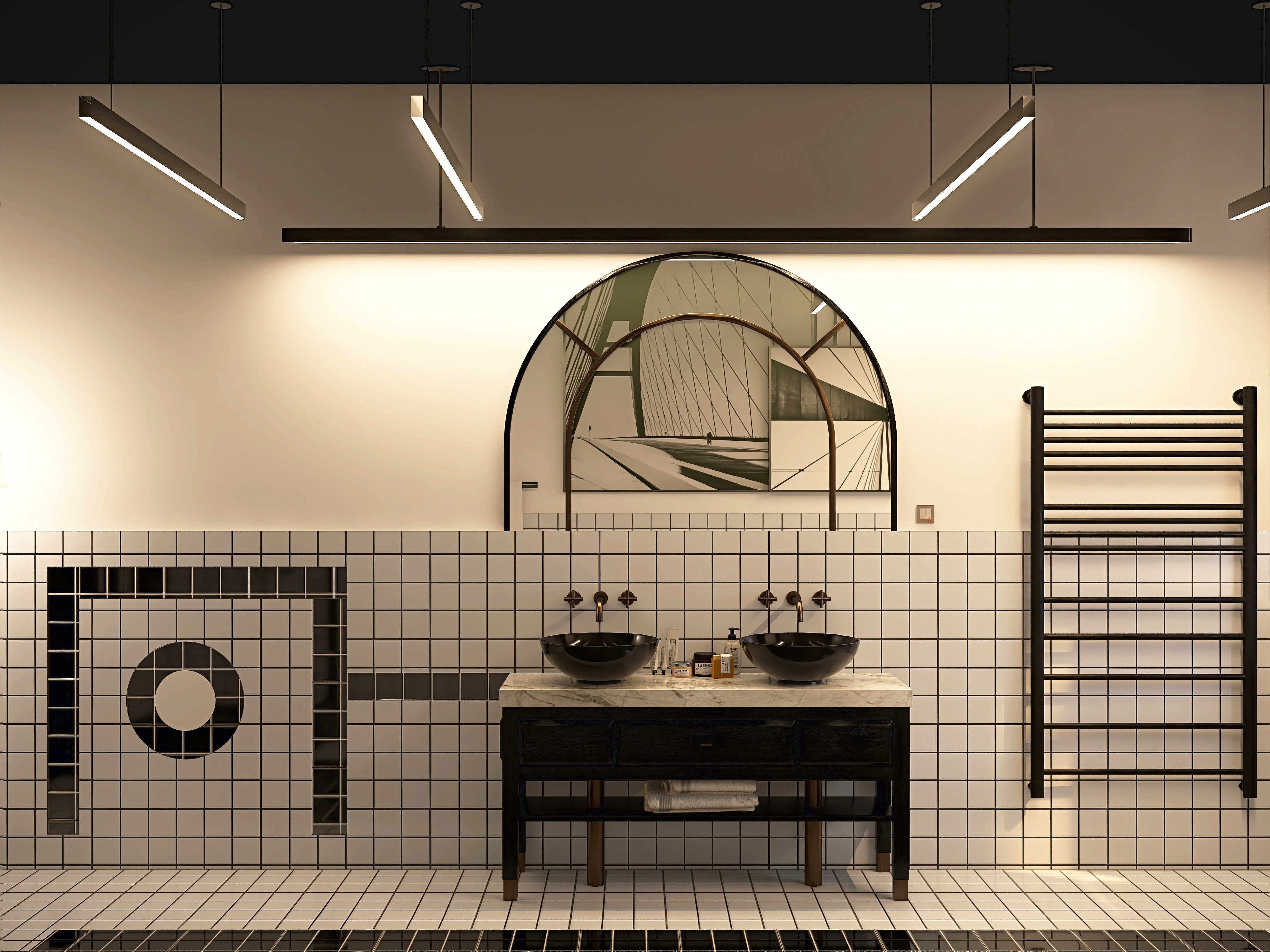 BLACK&WHITE BATHROOM