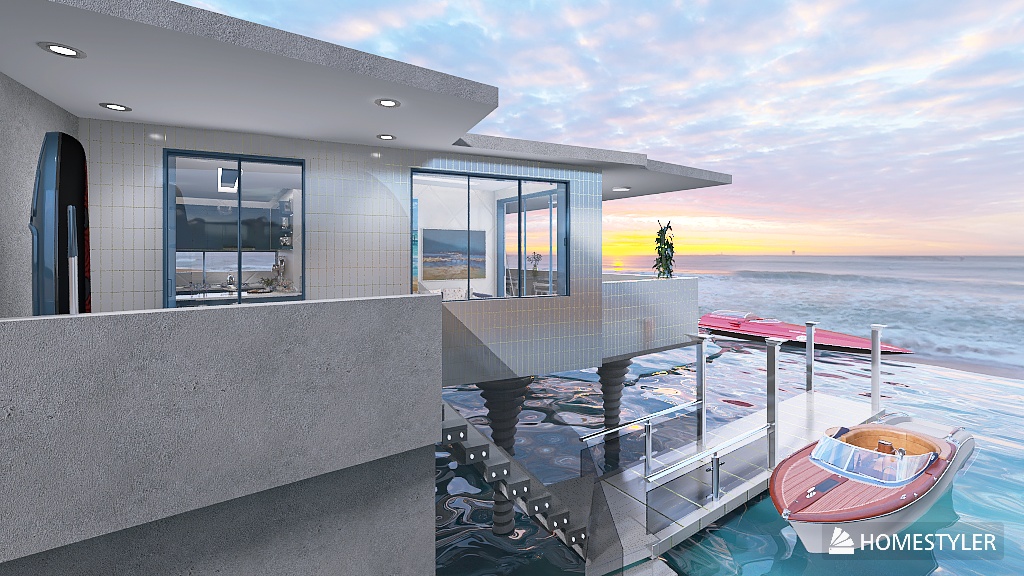 casa blu marine sopraelevata