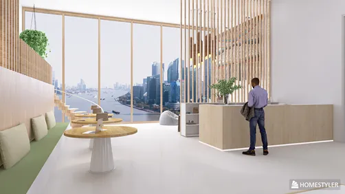  Natural Elegance Meets Modern Openness: A Space for Inspiration and Productivit