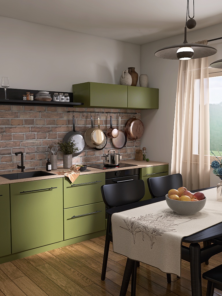 Kitchen+living room in a countryhouse