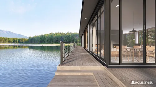 Modern Minimalist Lake House