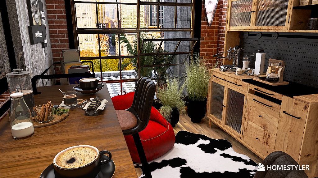 Industrial coffee time house