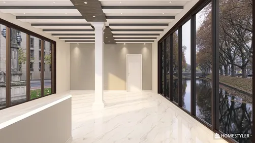 Empty room on the river