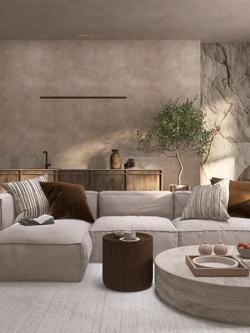 Japandi Style Apartment - LDK (Web)