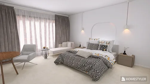 北欧風ホテルインテリアの部屋