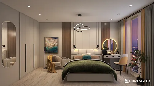 Детализация спальни, учебный проект