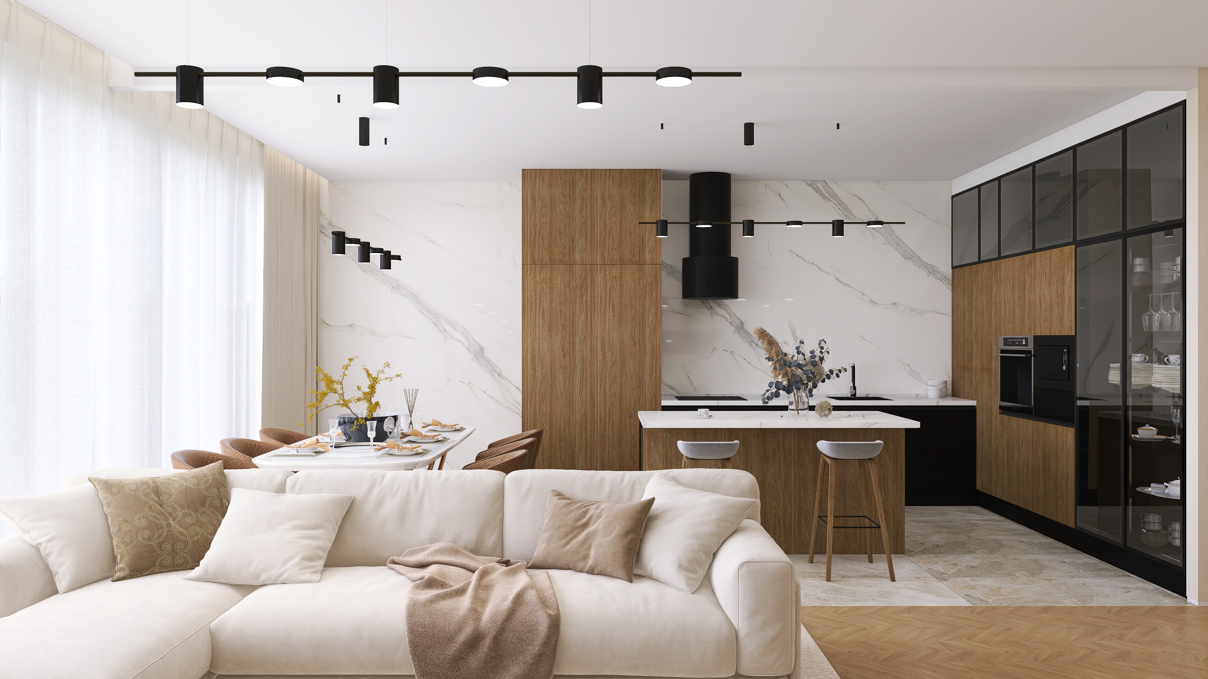 Kitchen-living room Sestroretsk