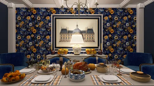 Modern-Colonial Williamsburg Thanksgiving Theme