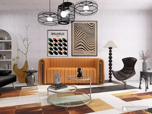Modern Bauhaus Living/Dining Room