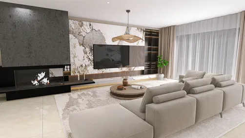 Empty-Elegant Mid-Century Apartment