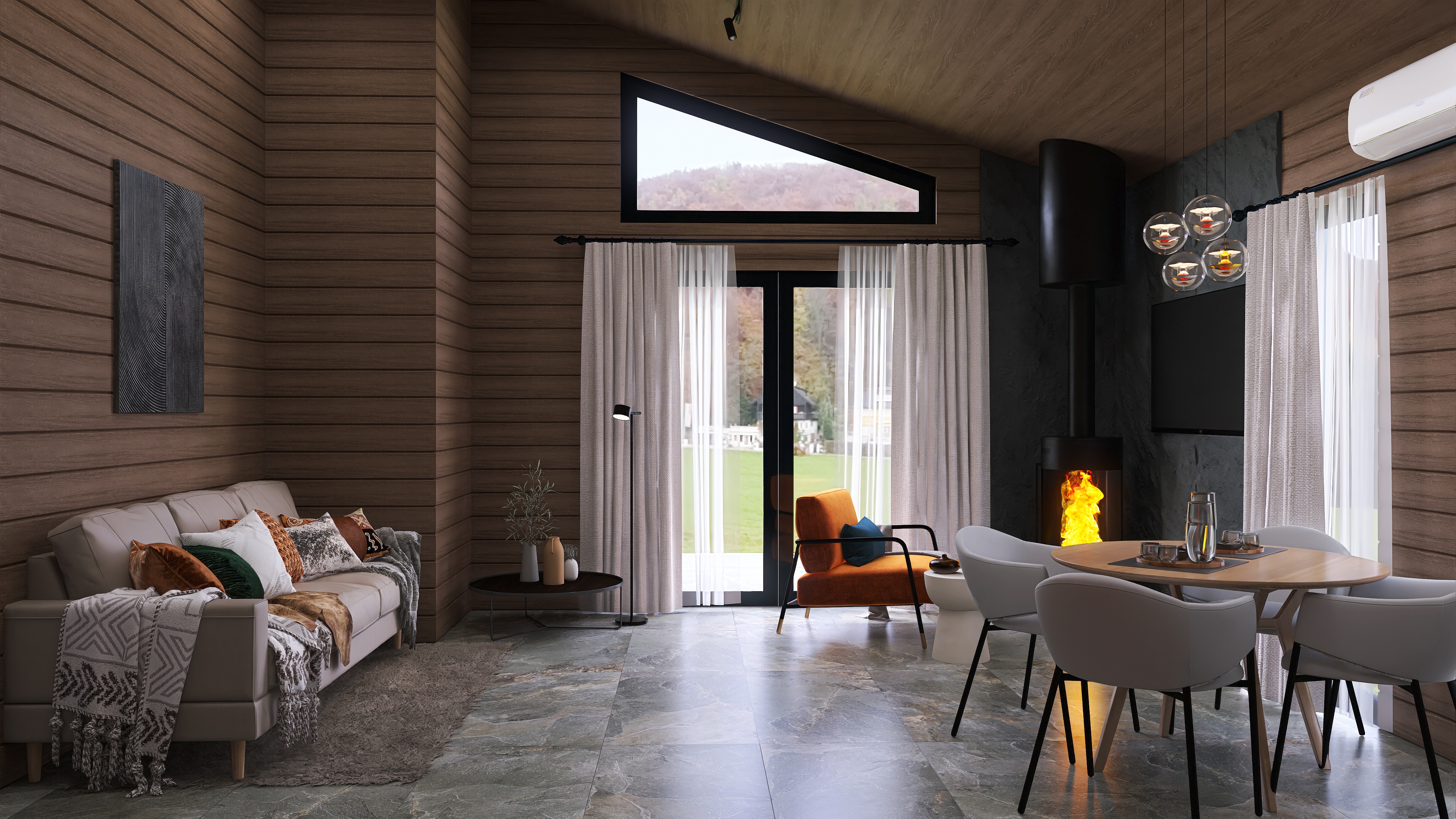 Guest house with fireplace (Снежана, черновик)