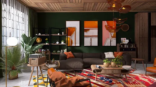 modernistic style orange 