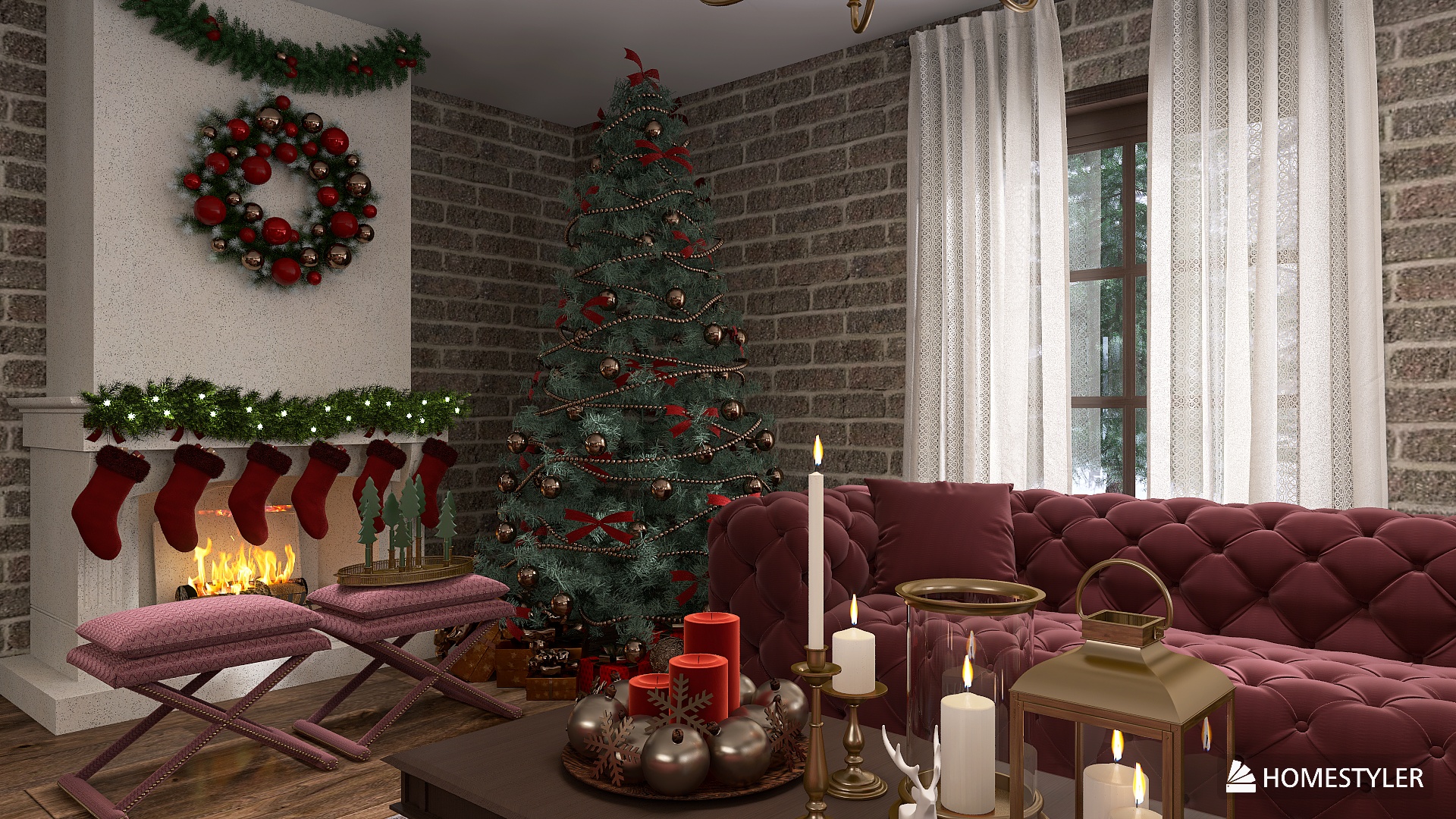 New year Christmas House