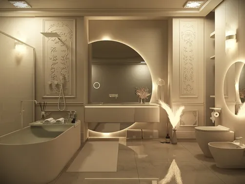 elegant and luxurious bathroom