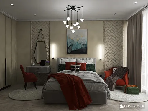 Дизайн спальни в другом цвете