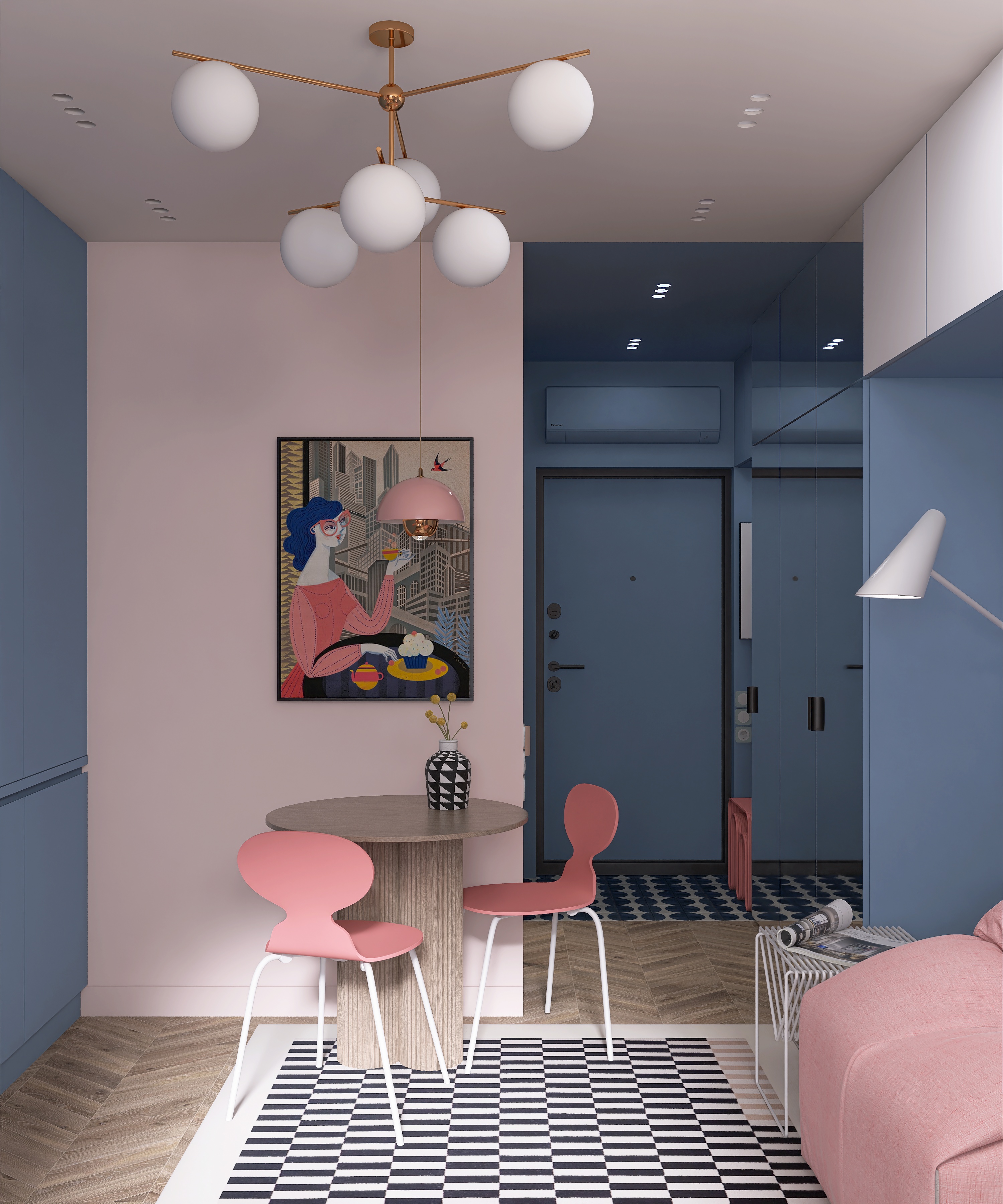 Neo-Memphis studio apartment