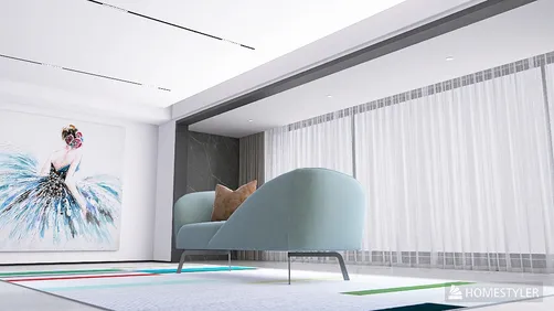 empty-Modern Monochrome Apartment